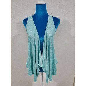 No Boundaries Teal Crochet Cardigan Size S